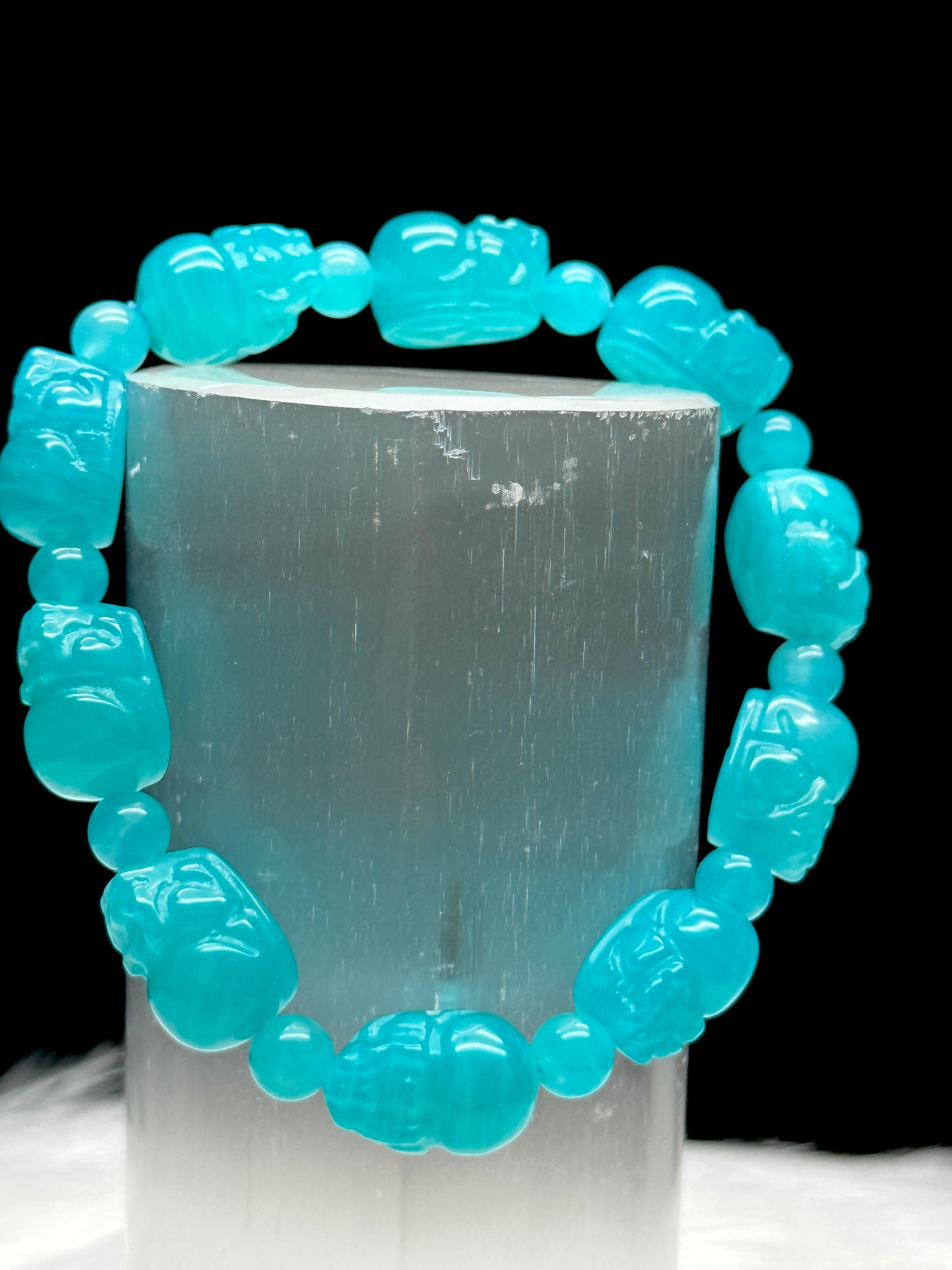 Highest Quality Amazonite Crystal Pixiu Bracelet - Crystal Healing Stretch Bracelet