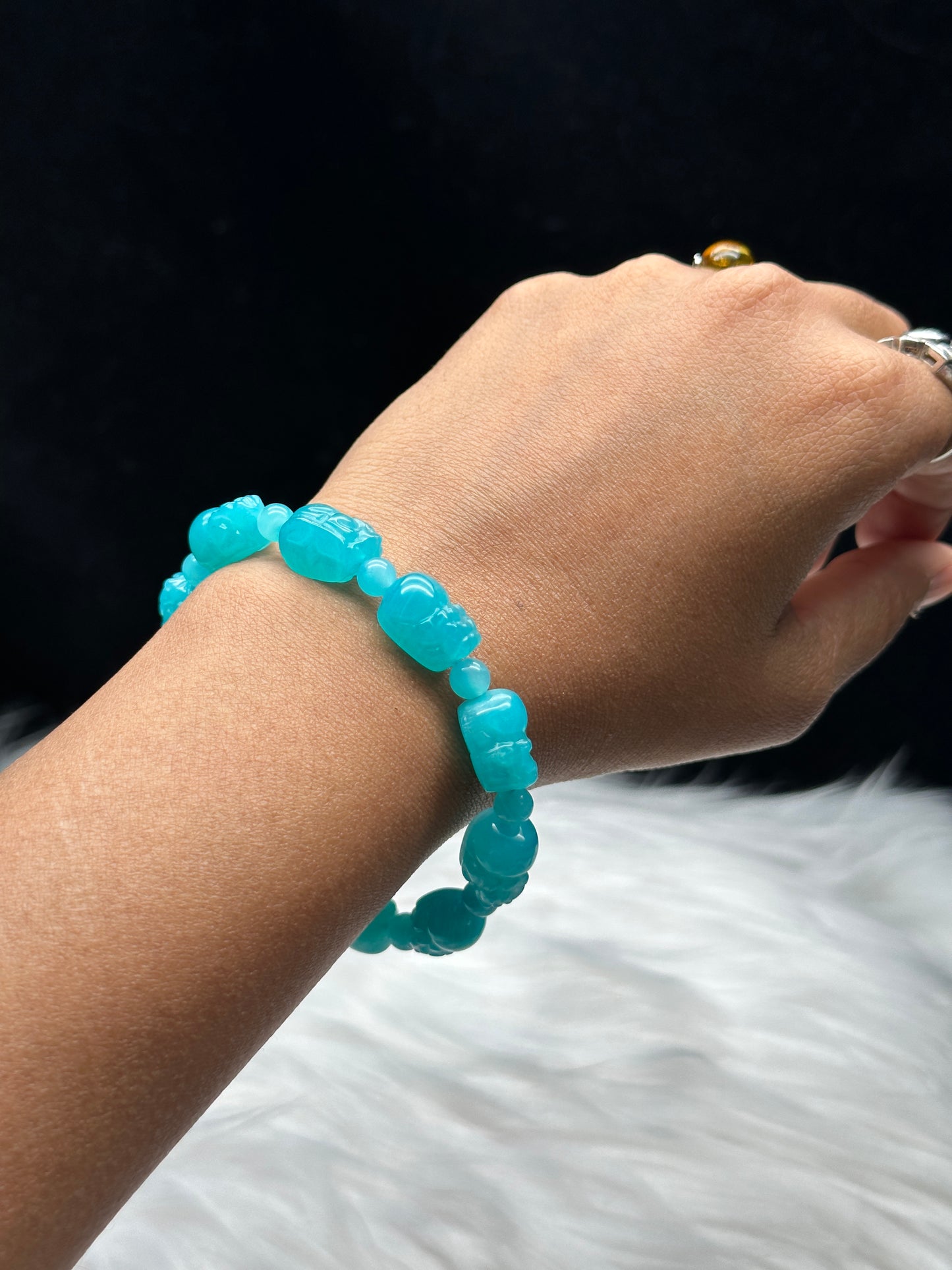 Highest Quality Amazonite Crystal Pixiu Bracelet - Crystal Healing Stretch Bracelet