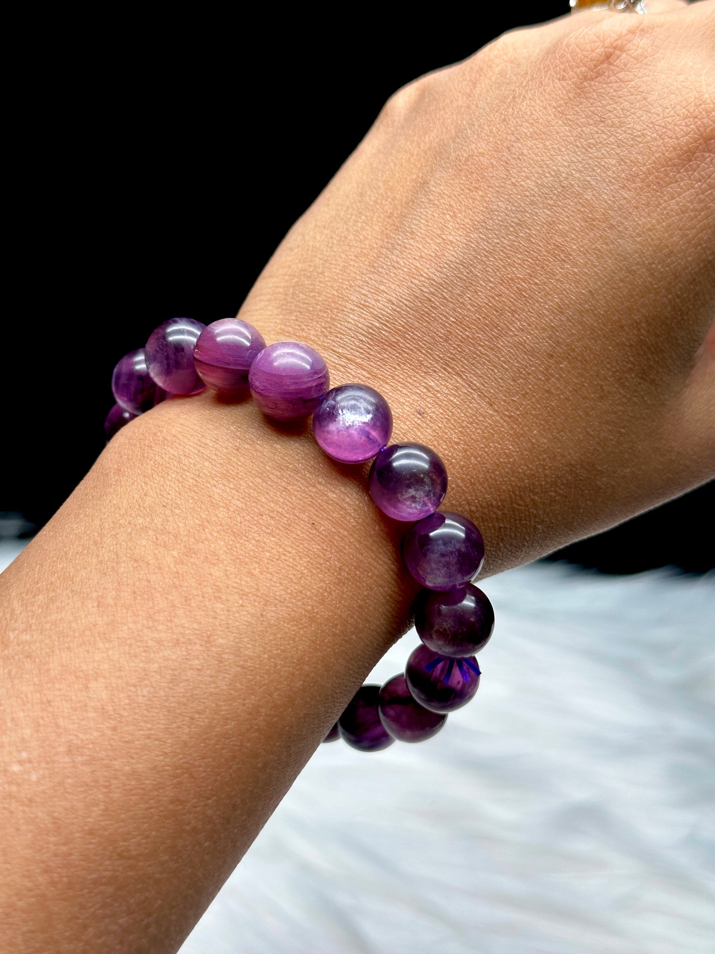 Premium Lepidolite Crystal Healing Bracelet - Highest Quality, 12mm Beads, 38g - Unveil the Magic Within