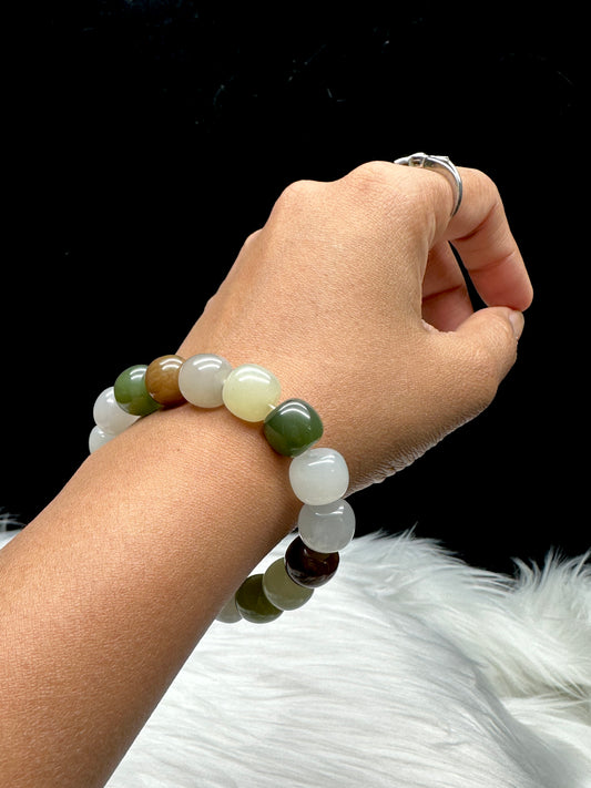 Bodhi Root Crystal Healing Bracelet with Stunning 12mm Beads - Manifest Positivity and Style