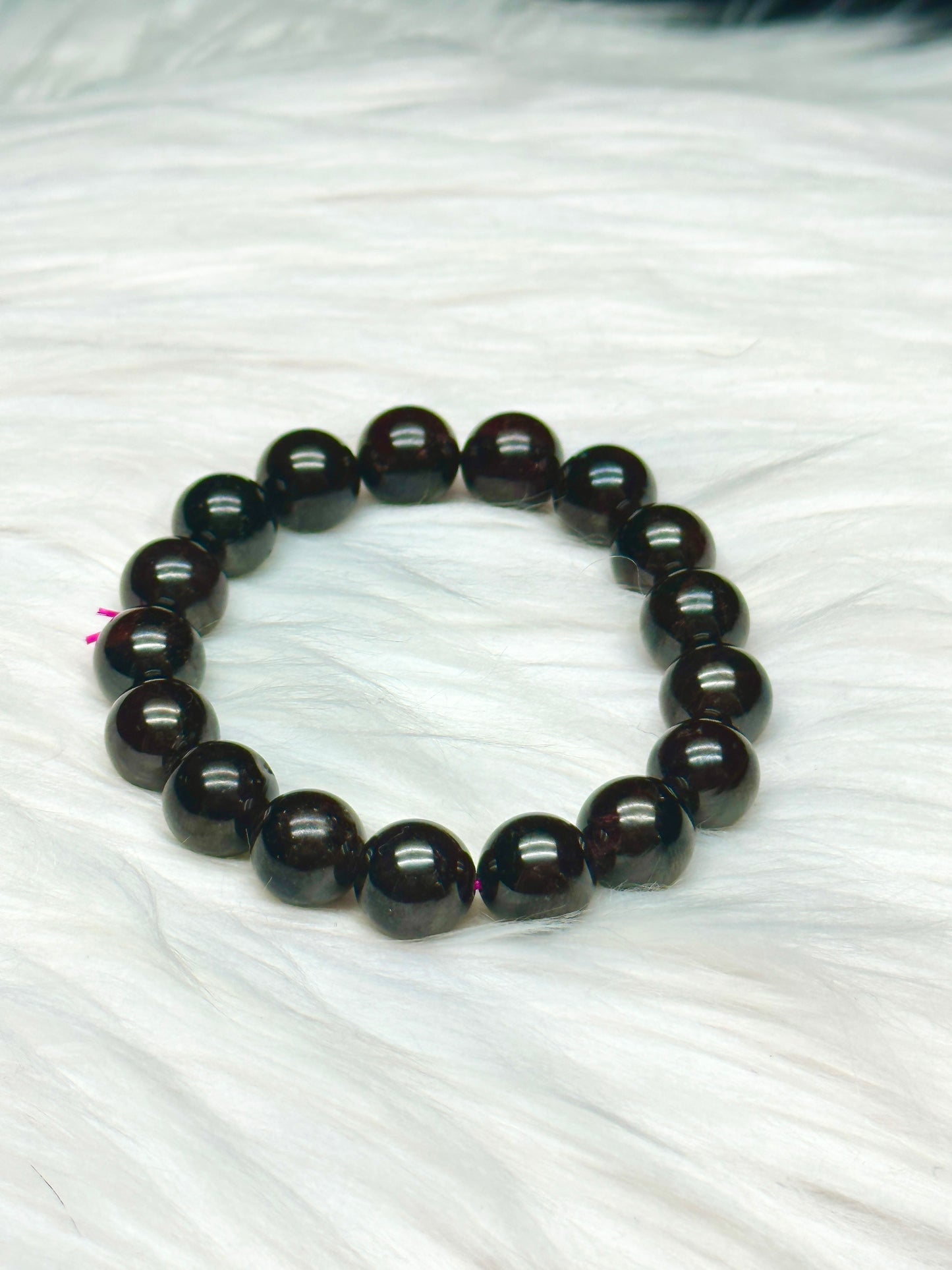 12mm Dark Red Garnet Crystal Healing Bracelet - Top-Quality Gemstones