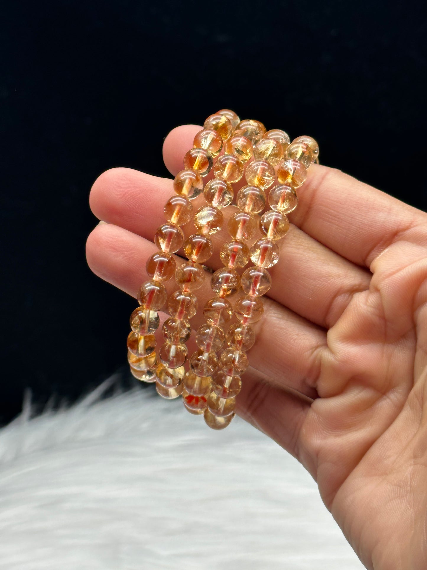 Radiant Brazilian Citrine Crystal Bracelet - Unleash the Sun's Energy in Every Bead