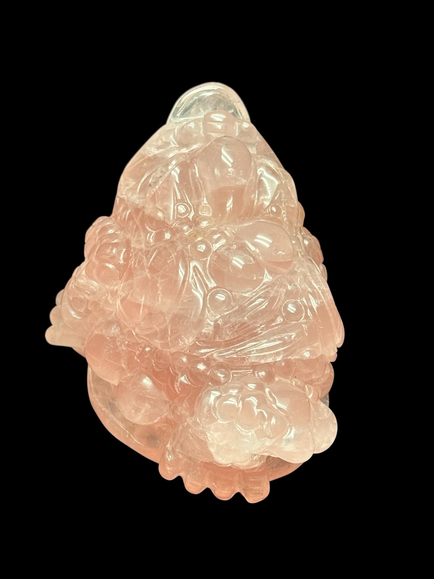Super High Quality Rose Quartz Money Toad Crystal Carving