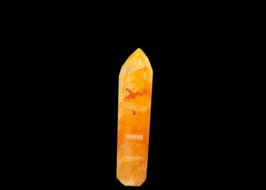Golden Healer Crystal Tower – 8-Inch Polished Point with Iron Butterfly Inclusion, 557g