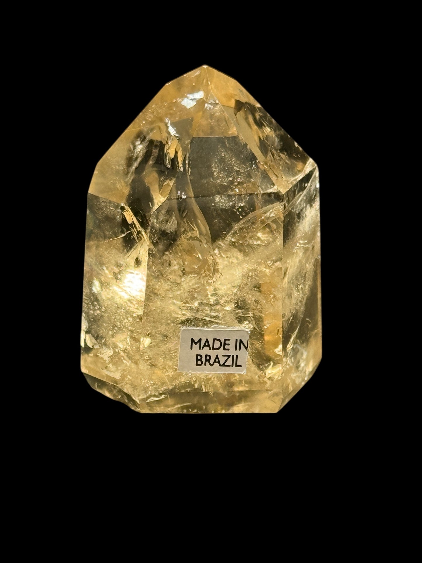 Natural Citrine Crystal Point – AAA Grade with Rainbow Inclusions, 69g, 2.3 Inches