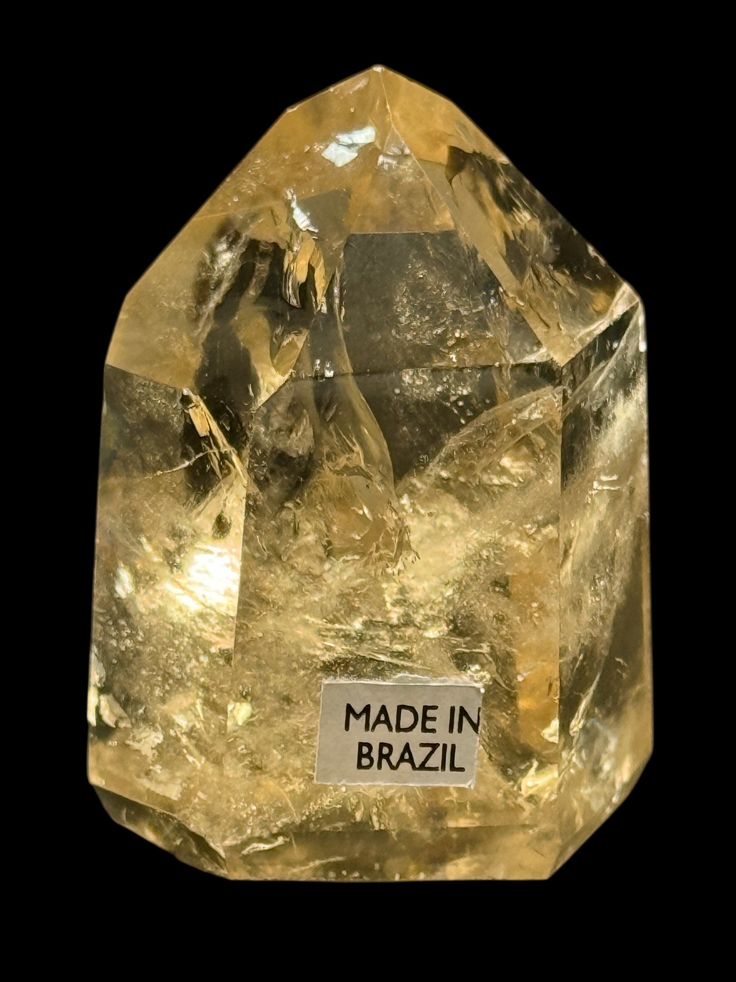 Natural Citrine Crystal Point – AAA Grade with Rainbow Inclusions, 69g, 2.3 Inches