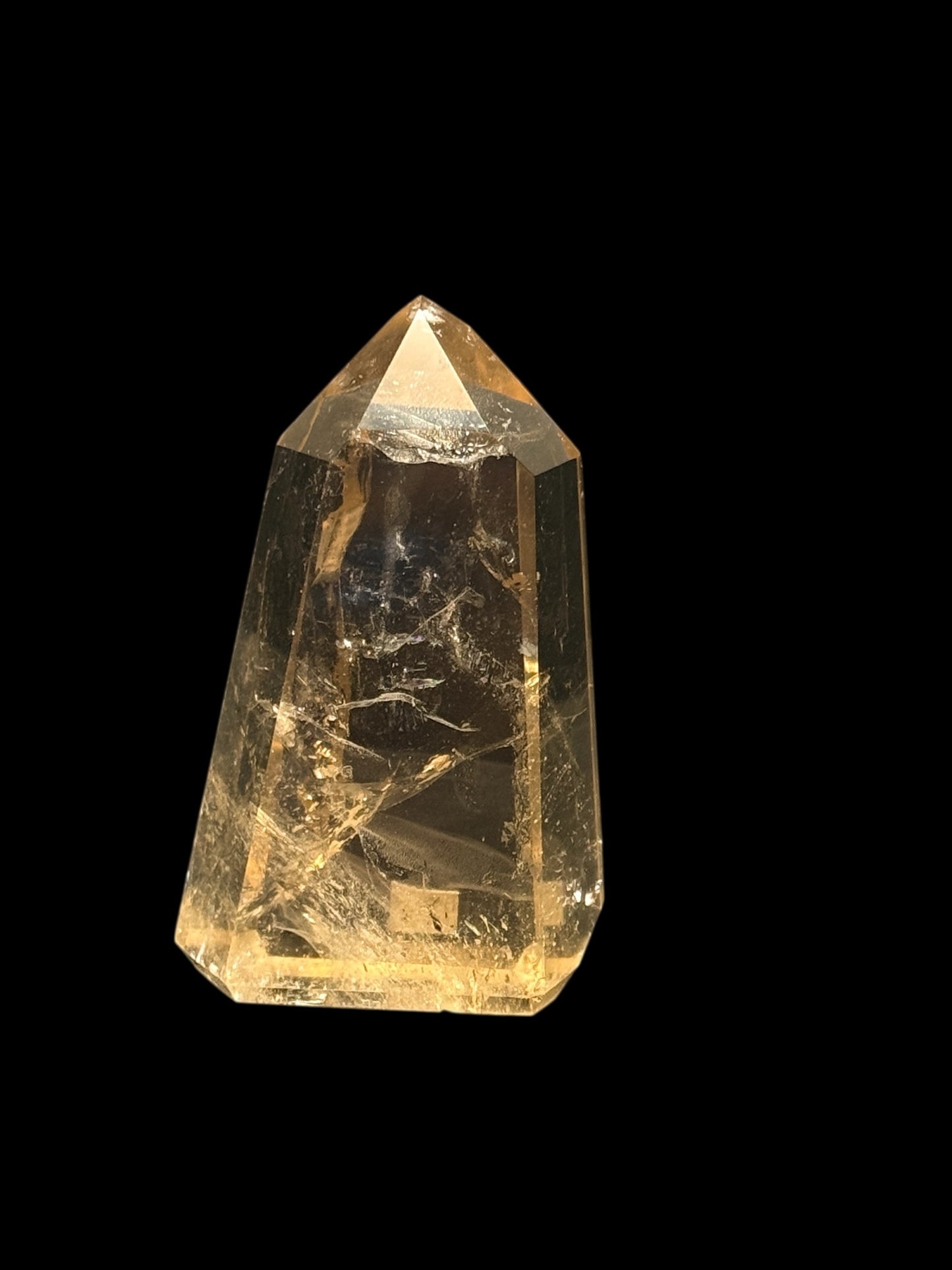 AAA Grade Citrine Crystal Point – 241g, 4.3 Inches | Natural Golden Quartz Tower for Abundance & Energy