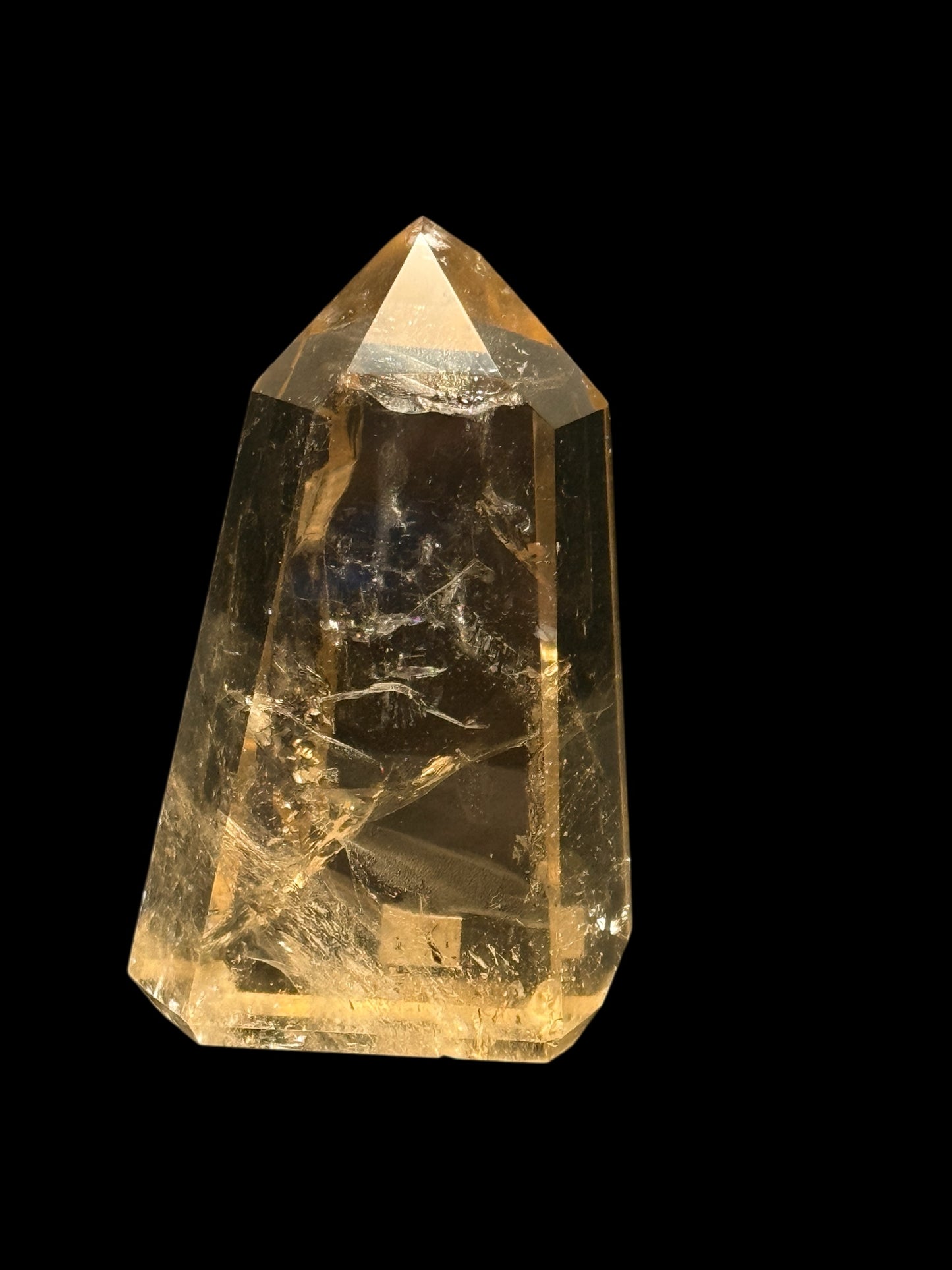 AAA Grade Citrine Crystal Point – 241g, 4.3 Inches | Natural Golden Quartz Tower for Abundance & Energy
