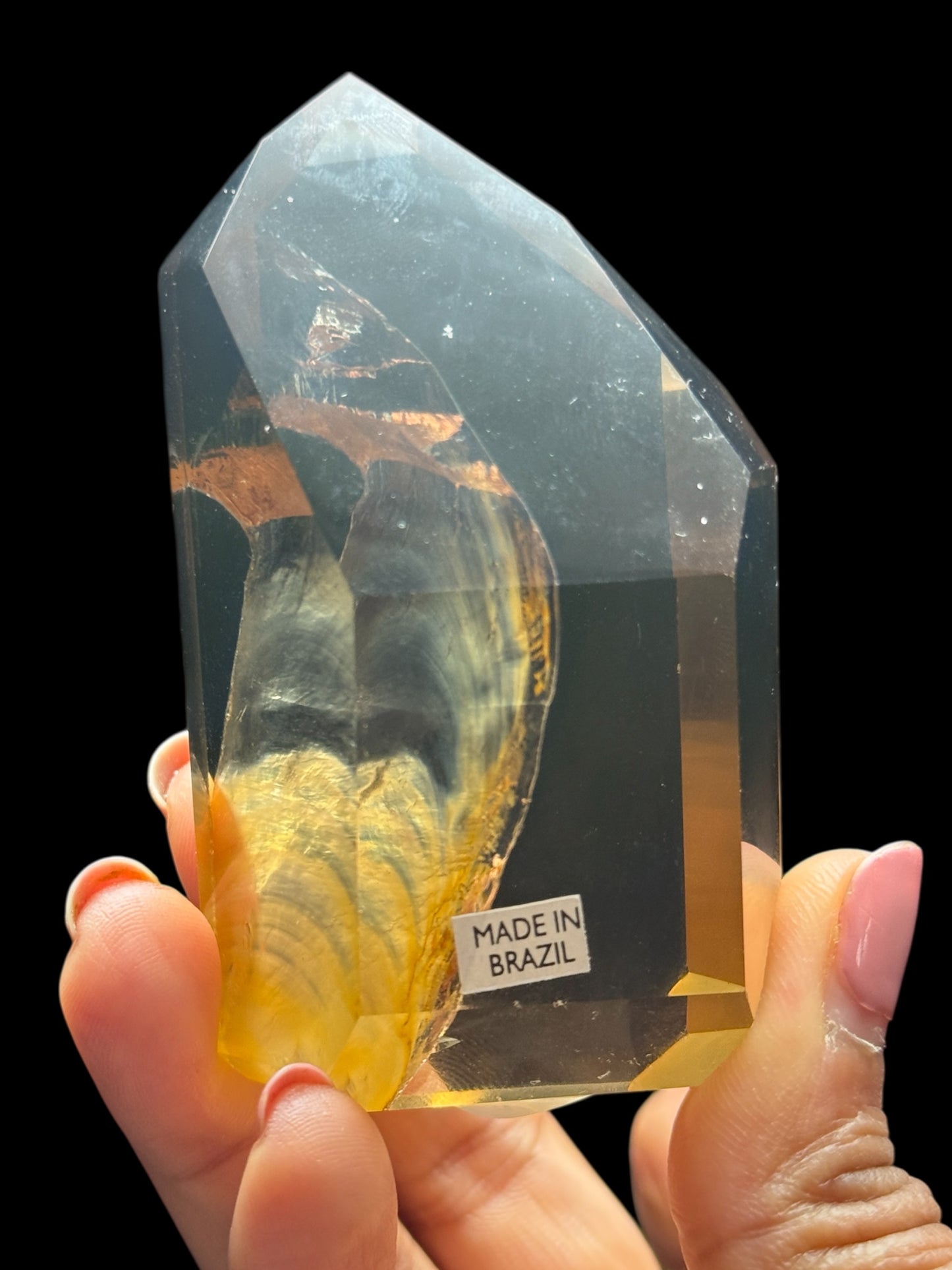 AAA Grade Citrine Crystal Tower – 3.5" Natural Point for Abundance & Energy Healing