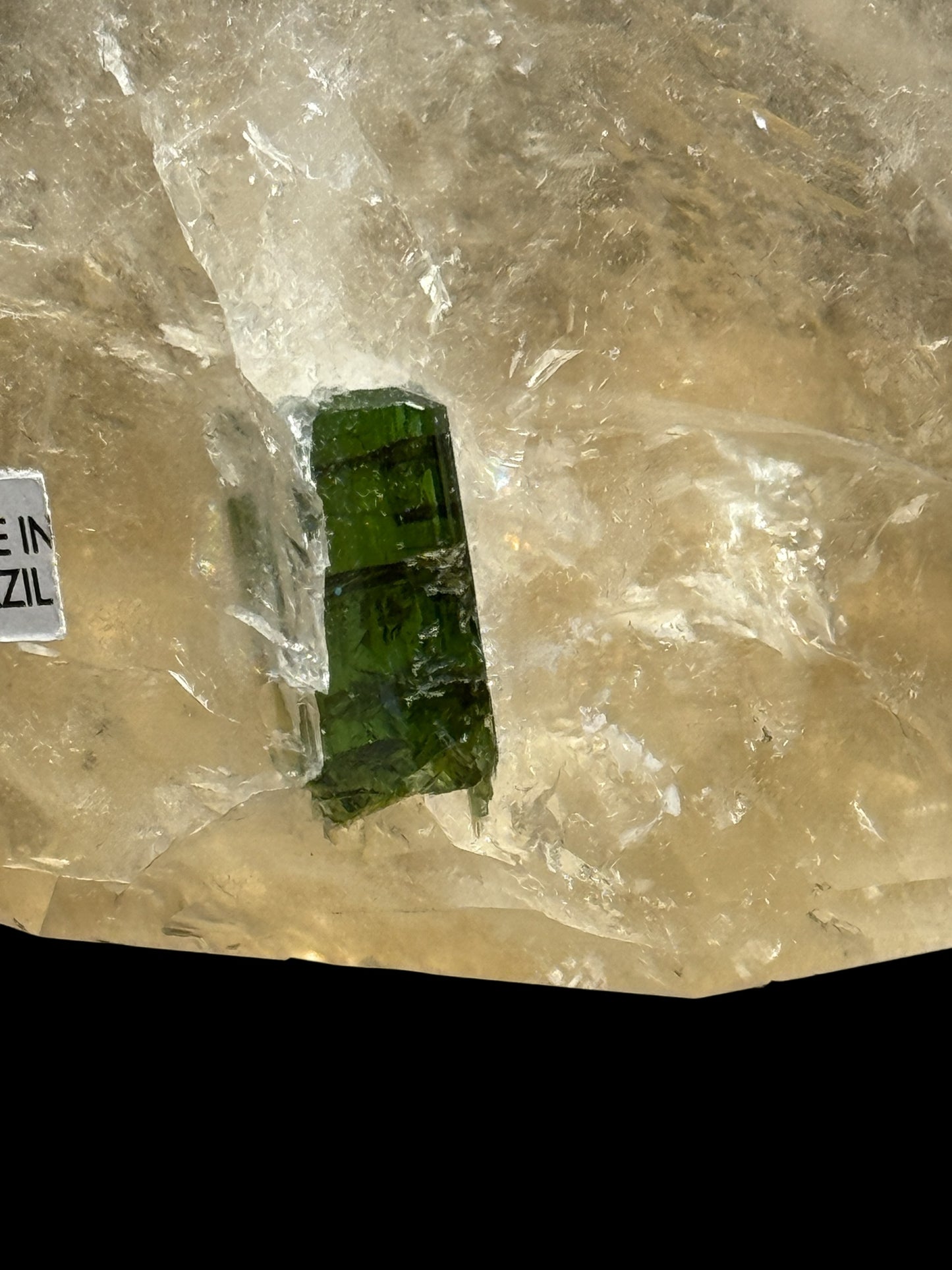 Rare Natural Citrine with Green Tourmaline Inclusion – 4” | 658g | Powerful Healing Crystal