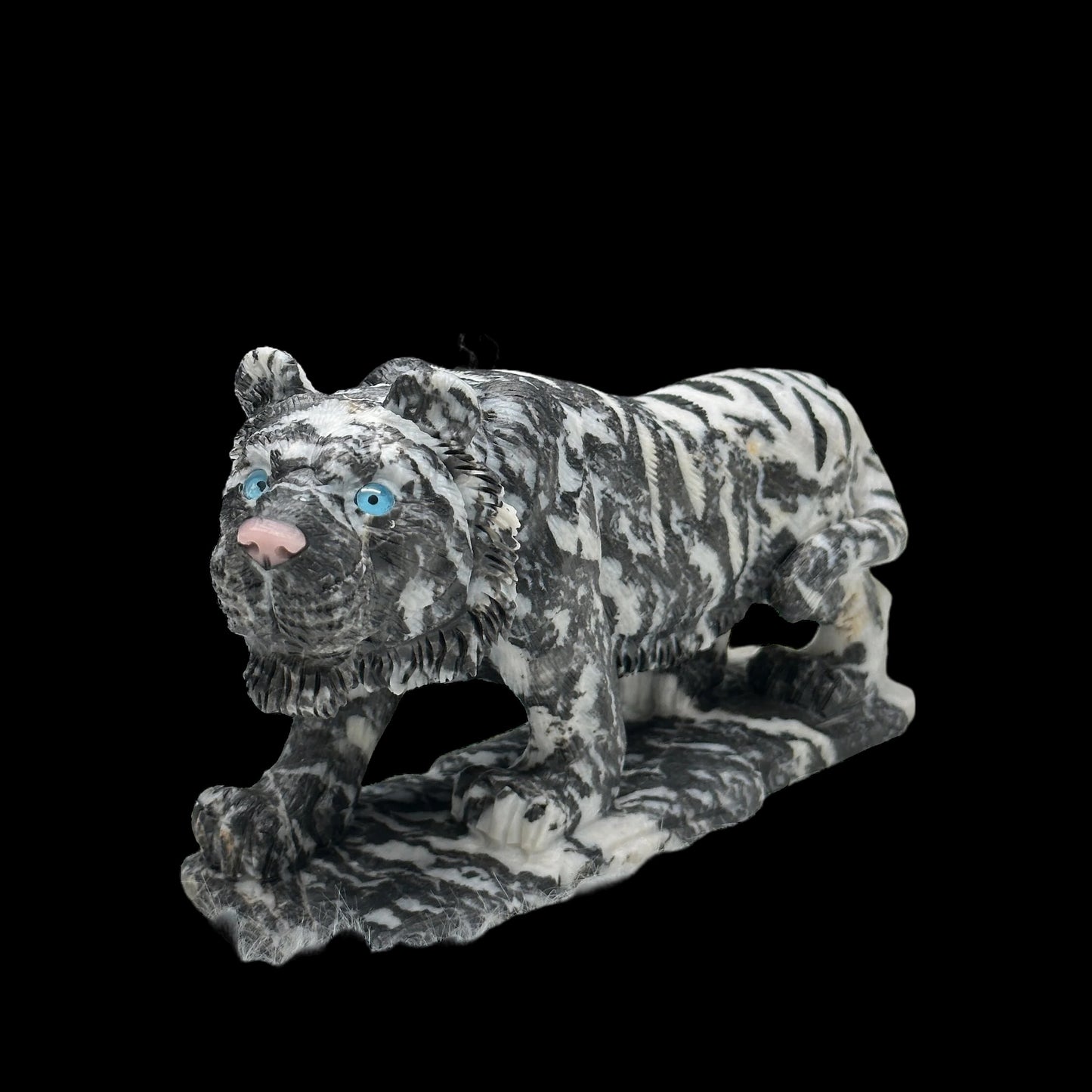 High Quality Zebra Jasper Tiger Carving, Hand Carved, Crystal Zebra Jasper Hand Carved Tiger - 1.2kg