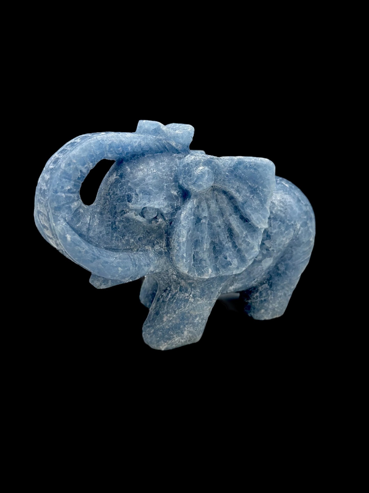 Blue Celestite, Blue Celestite elephant, Elephant Carving,crystals and minerals,Crystal carvings