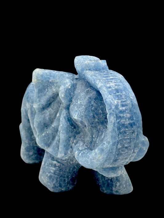 Blue Celestite, Blue Celestite elephant, Elephant Carving,crystals and minerals,Crystal carvings