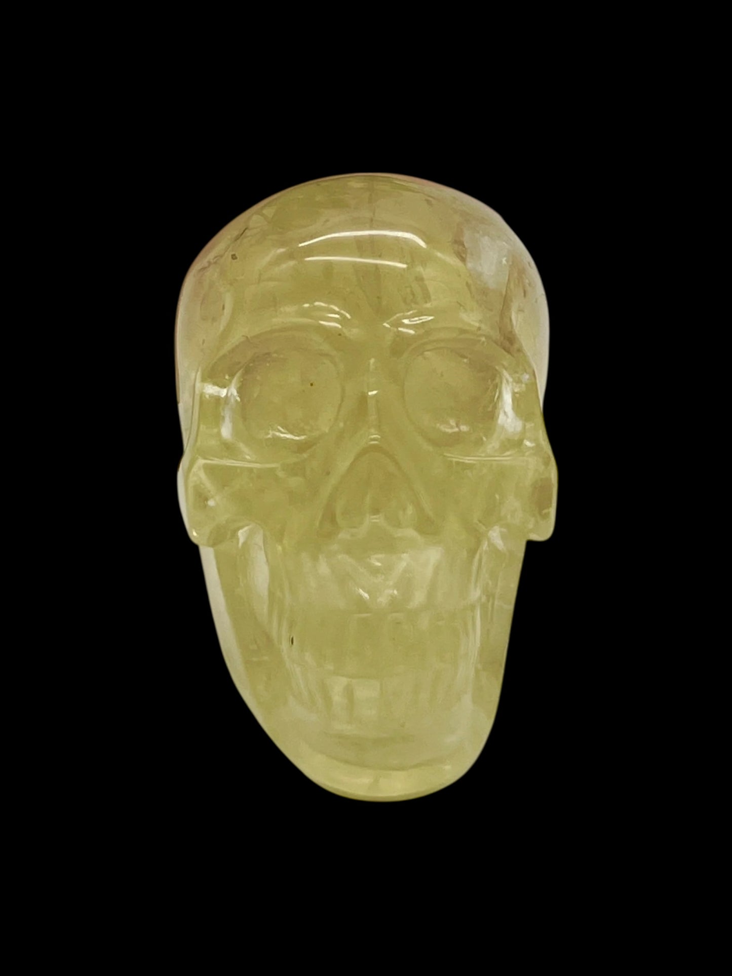 High quality Citrine Carved Crystal Skull, Citrine Skull  carving - 3 inches tall