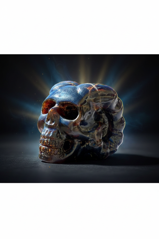 Blue Amber Skull Instagram Post