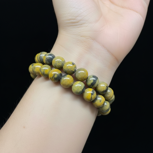 Bumblebee Jasper Bracelet Wrist Shot