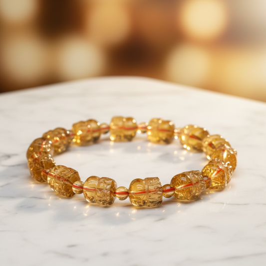 Citrine Crystal Pixiu Bracelet