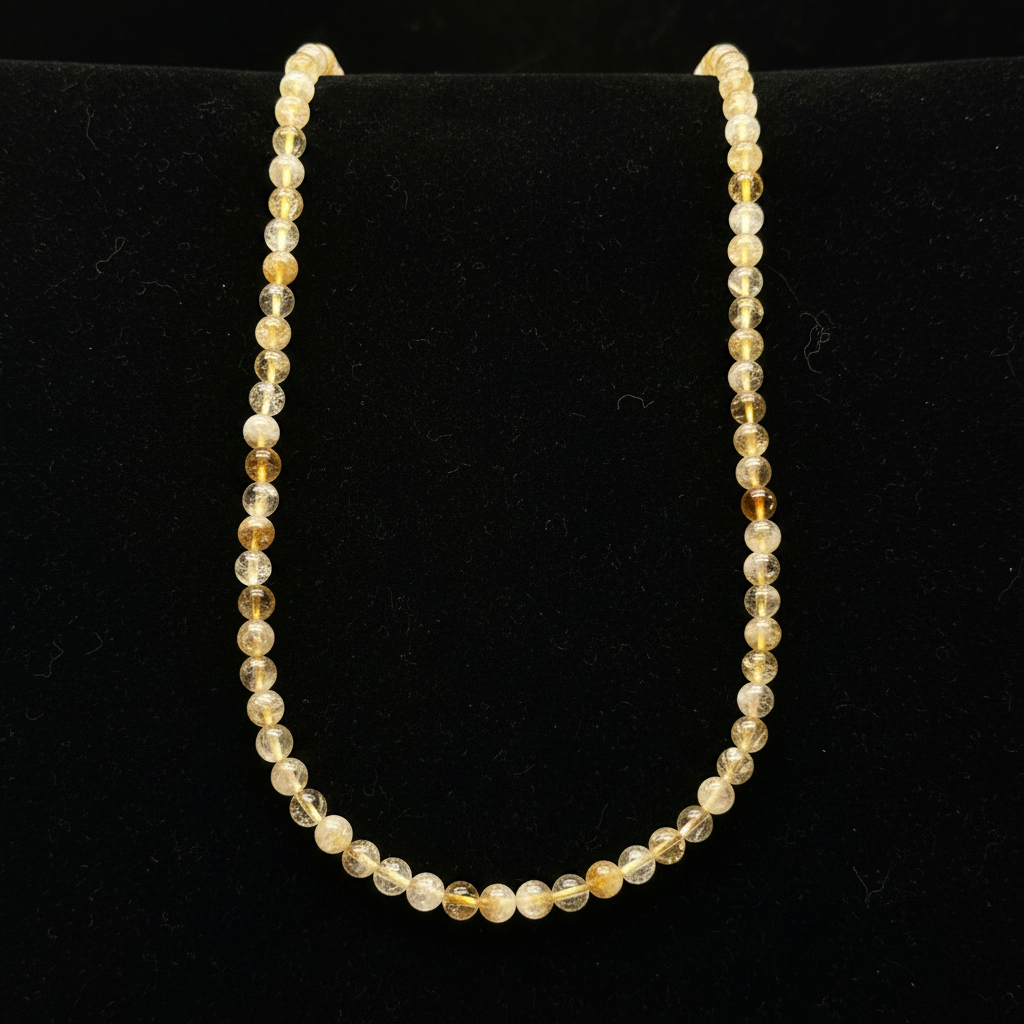 Citrine Necklace - Flat Lay