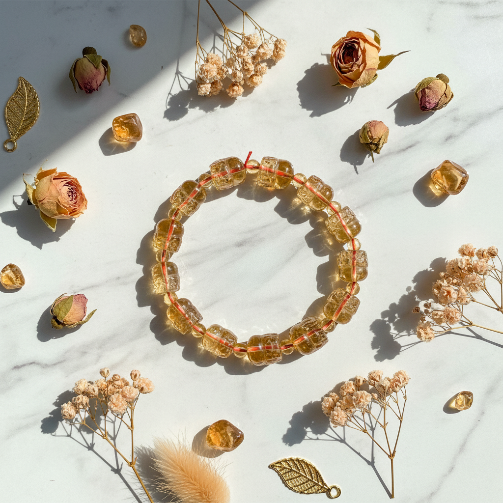 Citrine Pixiu Flat Lay