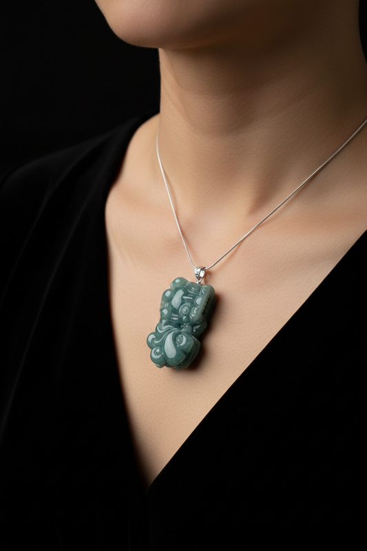 Jade Pixiu Pendant Lifestyle Shot