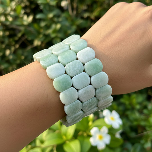 Natural Jade Bangle Wrist Shot