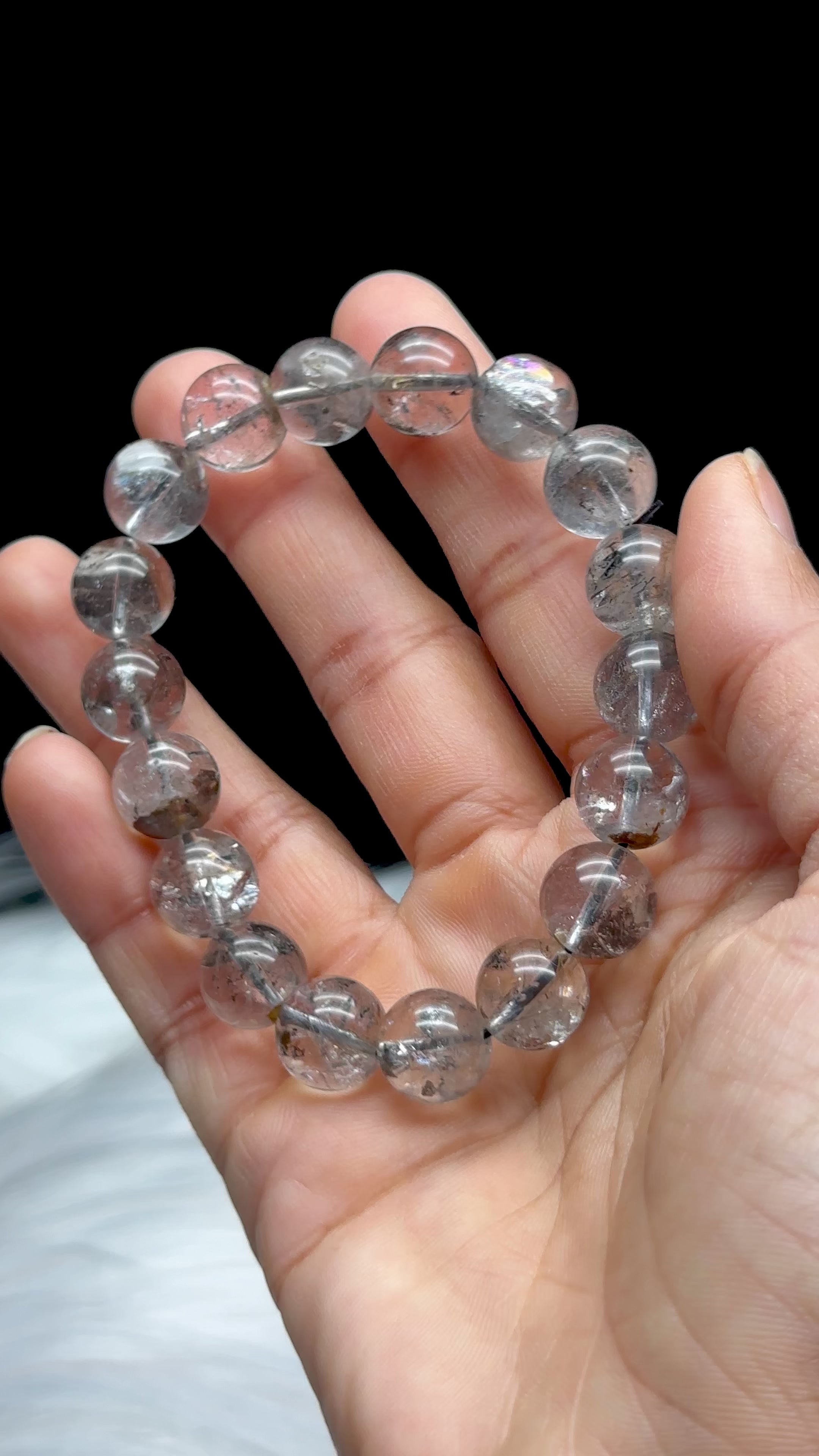 Herkimer Diamond Argentium Silver Wire Wrapped Bracelet – Lumina