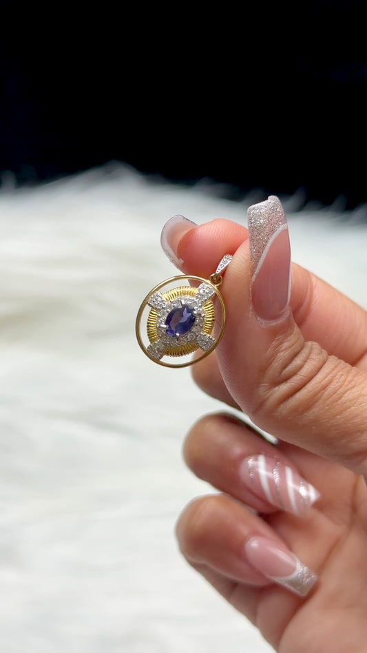 Genuine Tanzanite Crystal Pendant – Sterling Silver Gemstone Necklace for Spiritual Growth & Intuition