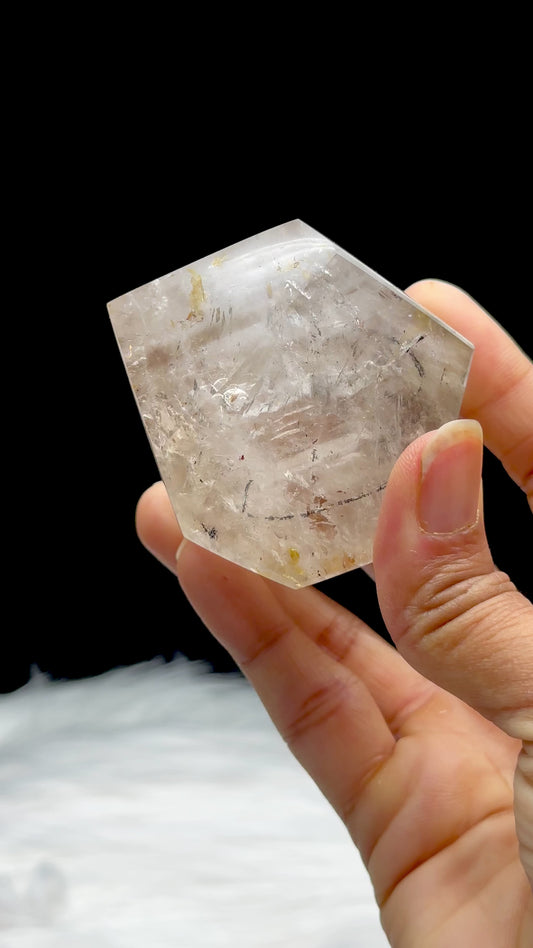 Rare Natural Himalayan Enhydro Quartz with Moving Large Enhydro Bubbles - Magical Crystal Specimen