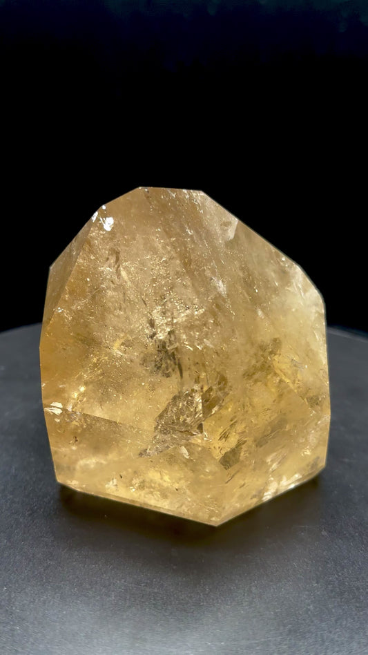 Rare Natural Citrine with Green Tourmaline Inclusion – 4” | 658g | Powerful Healing Crystal