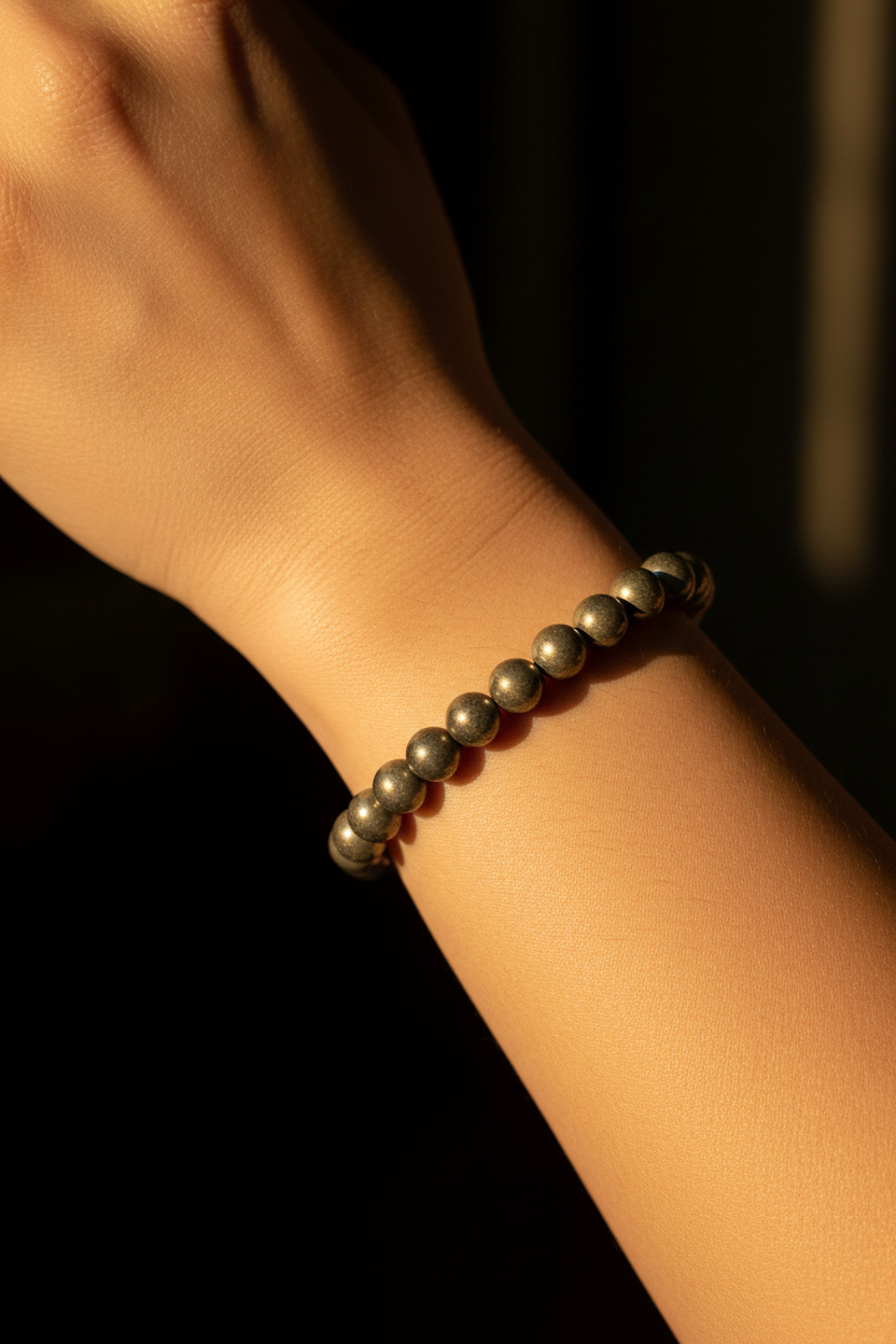 Pyrite Bracelet - Worn Lifestyle