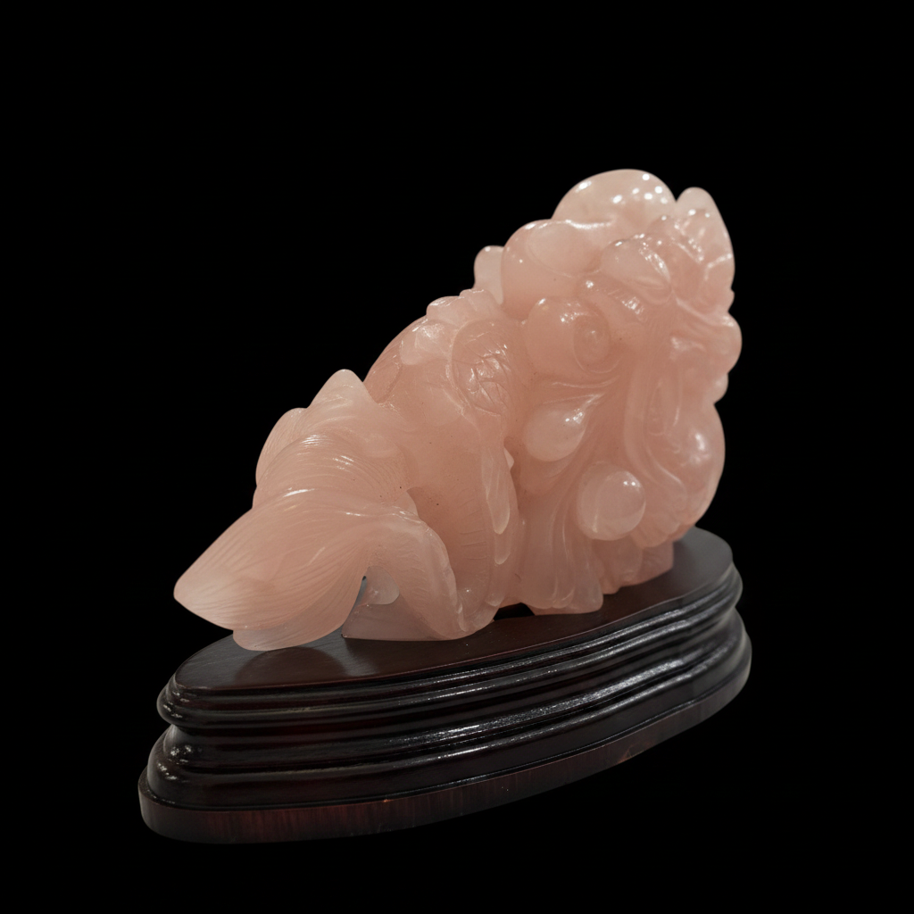 Rose Quartz Dragon Detail
