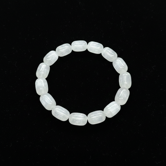 Selenite Bracelet - Black Velvet
