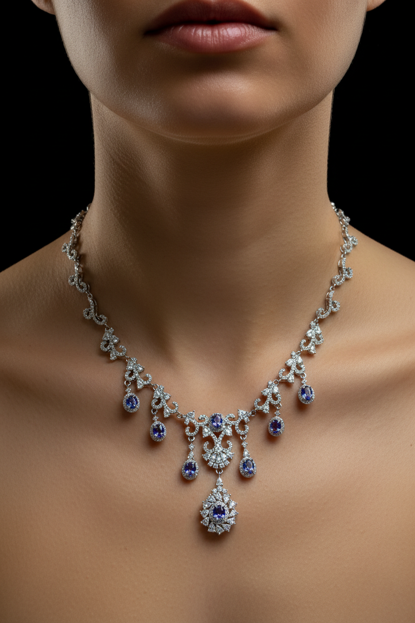 Tanzanite Necklace - Lifestyle