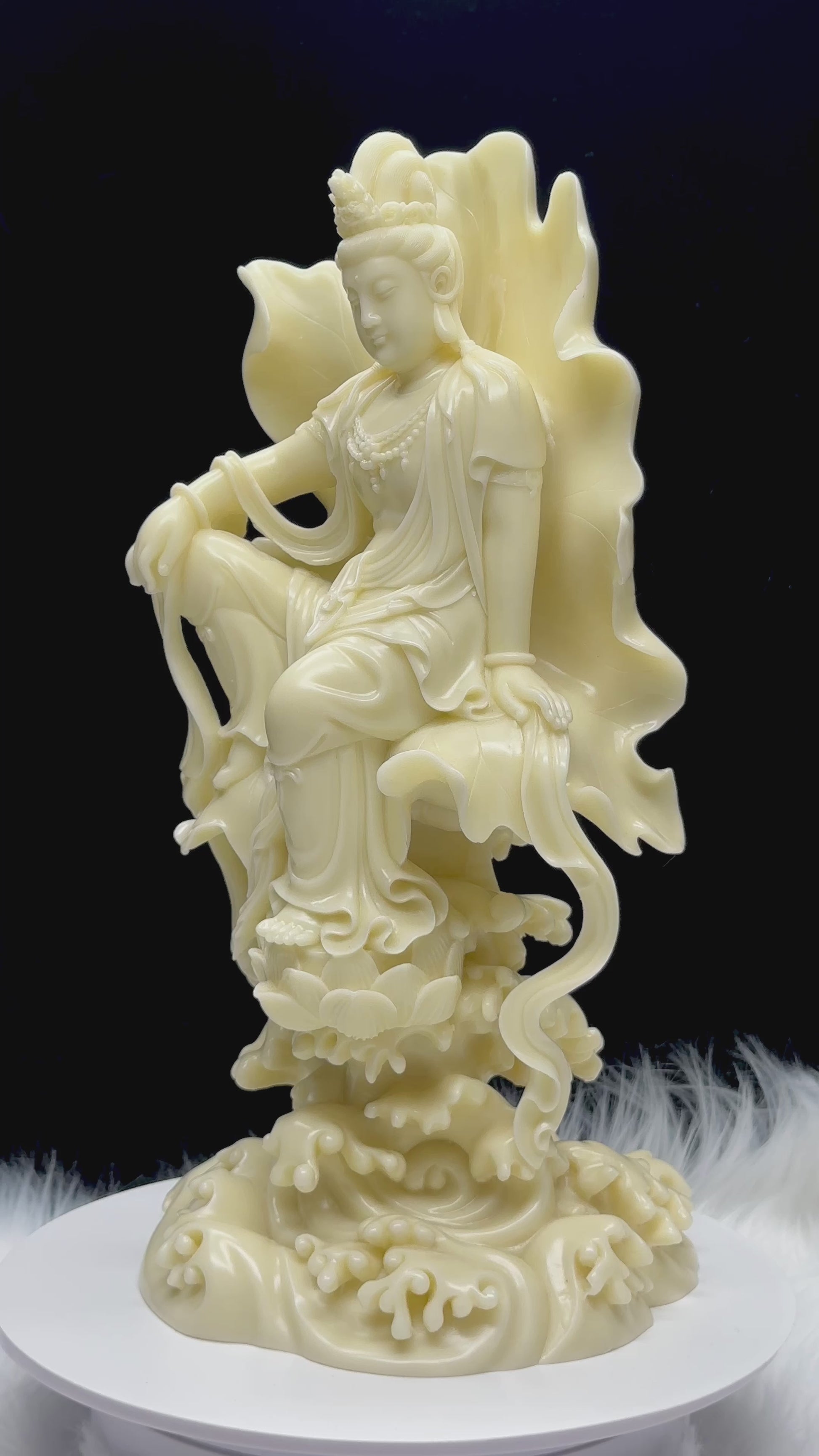 ivory nut buddha carving