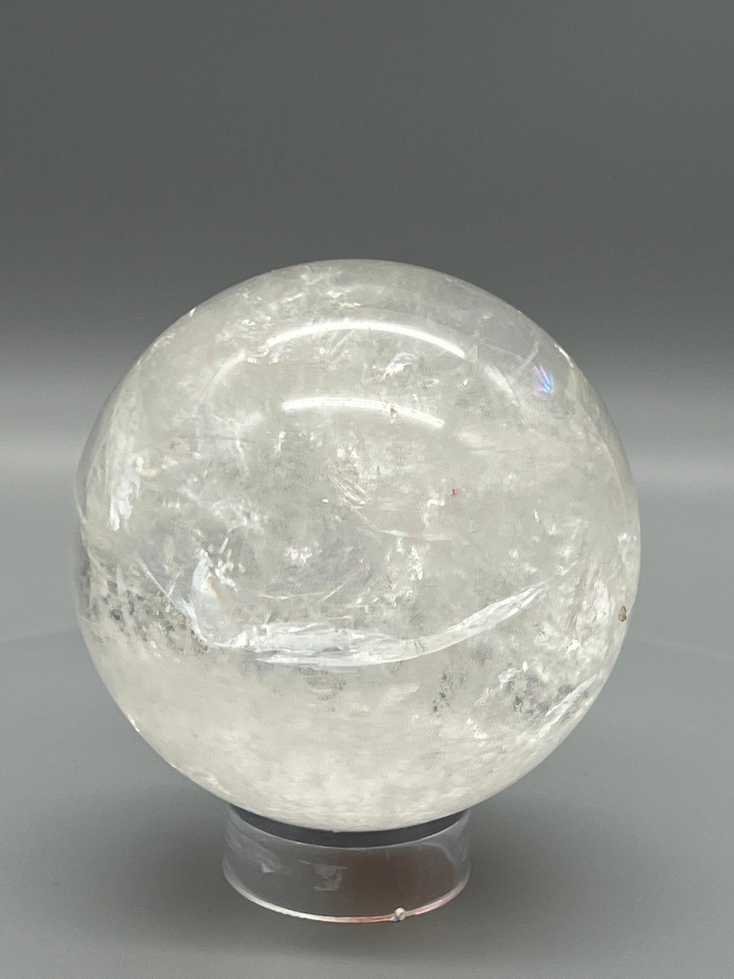 High quality Clear Quartz Crystal Sphere with rainbows | Natural clear Rainbow Quartz Crystal Sphere crystal healing