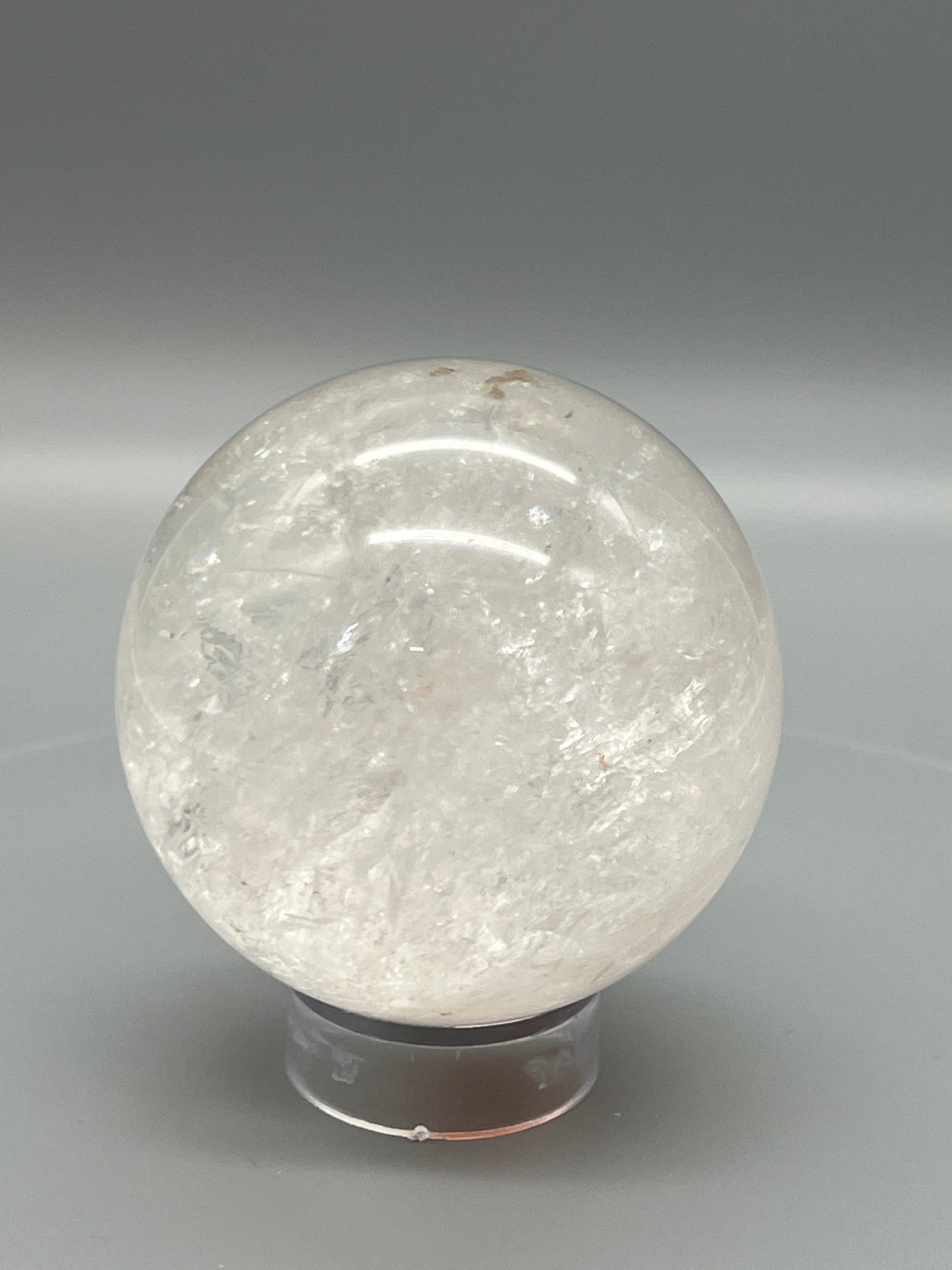 Natural Clear Quartz Crystal Sphere | Clear Quartz ball | Clear Quartz Sphere  - 2.6 inches diameter