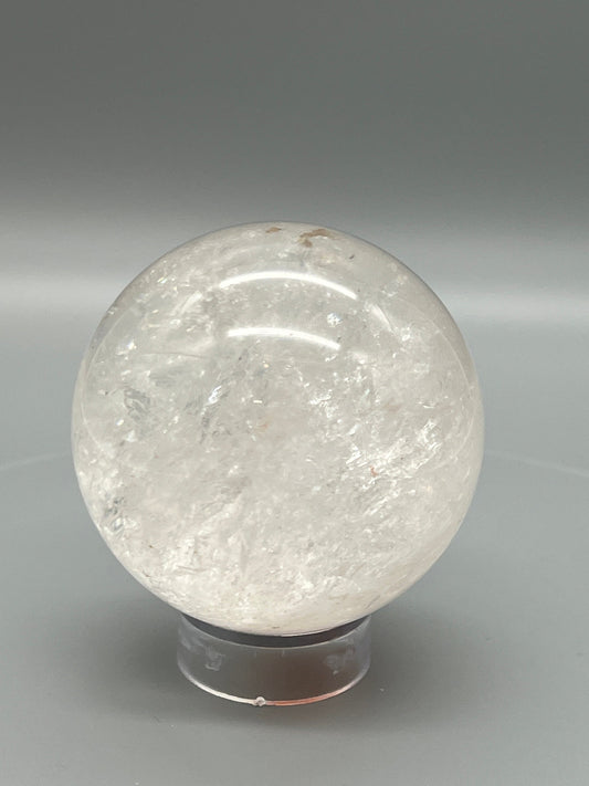 Natural Clear Quartz Crystal Sphere | Clear Quartz ball | Clear Quartz Sphere  - 2.6 inches diameter