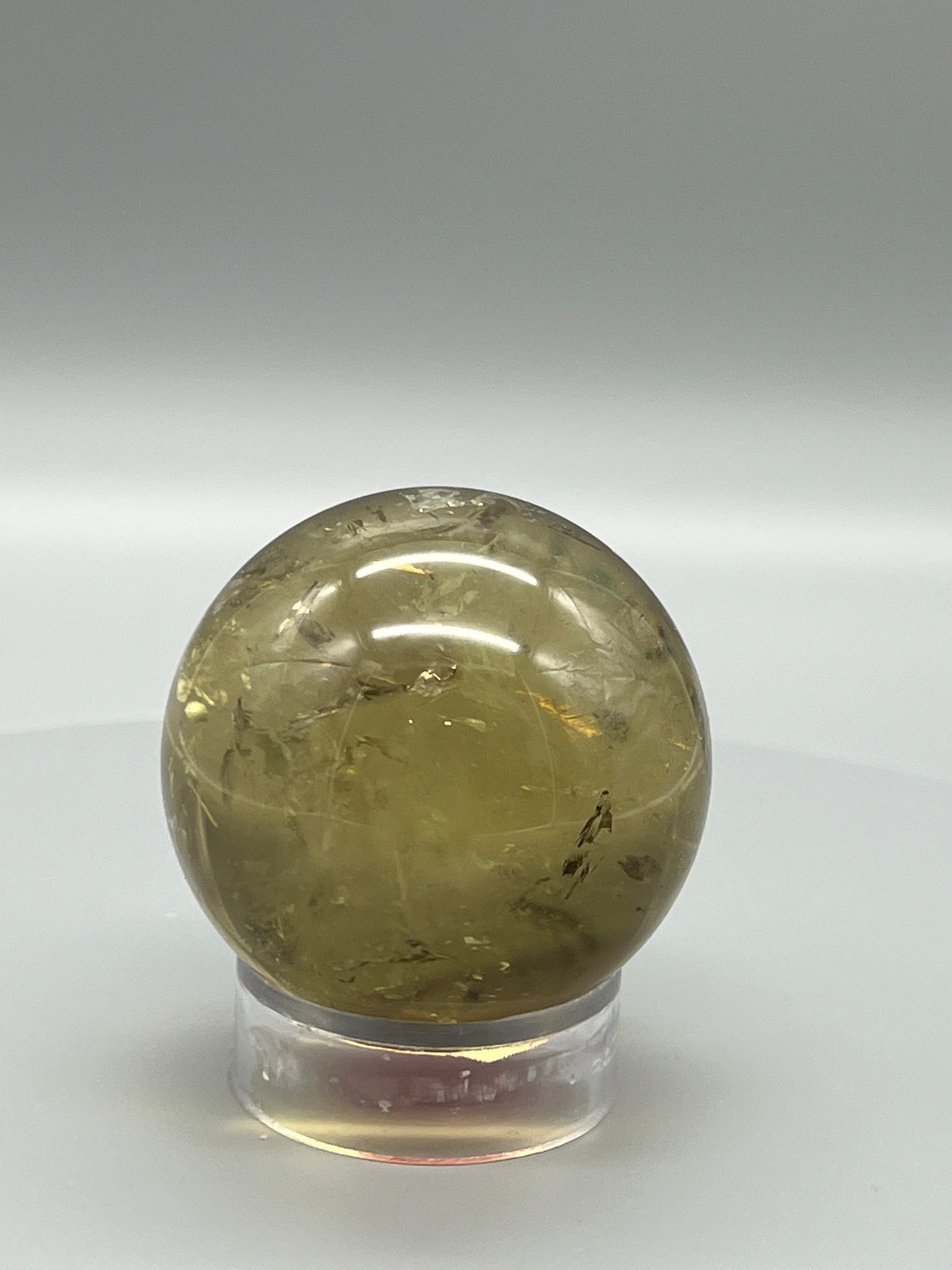 AAA Grade Natural Citrine Sphere with rainbows - Medium size - 123 grams