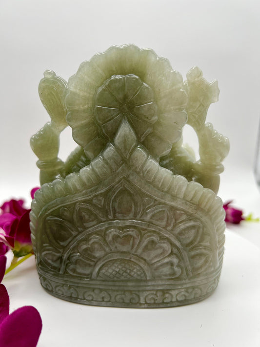 Green Aventurine Crystal Carving of Ganesha | Hand carved Ganesha | Crystal Ganesha Carving | Green Aventurine Ganesha