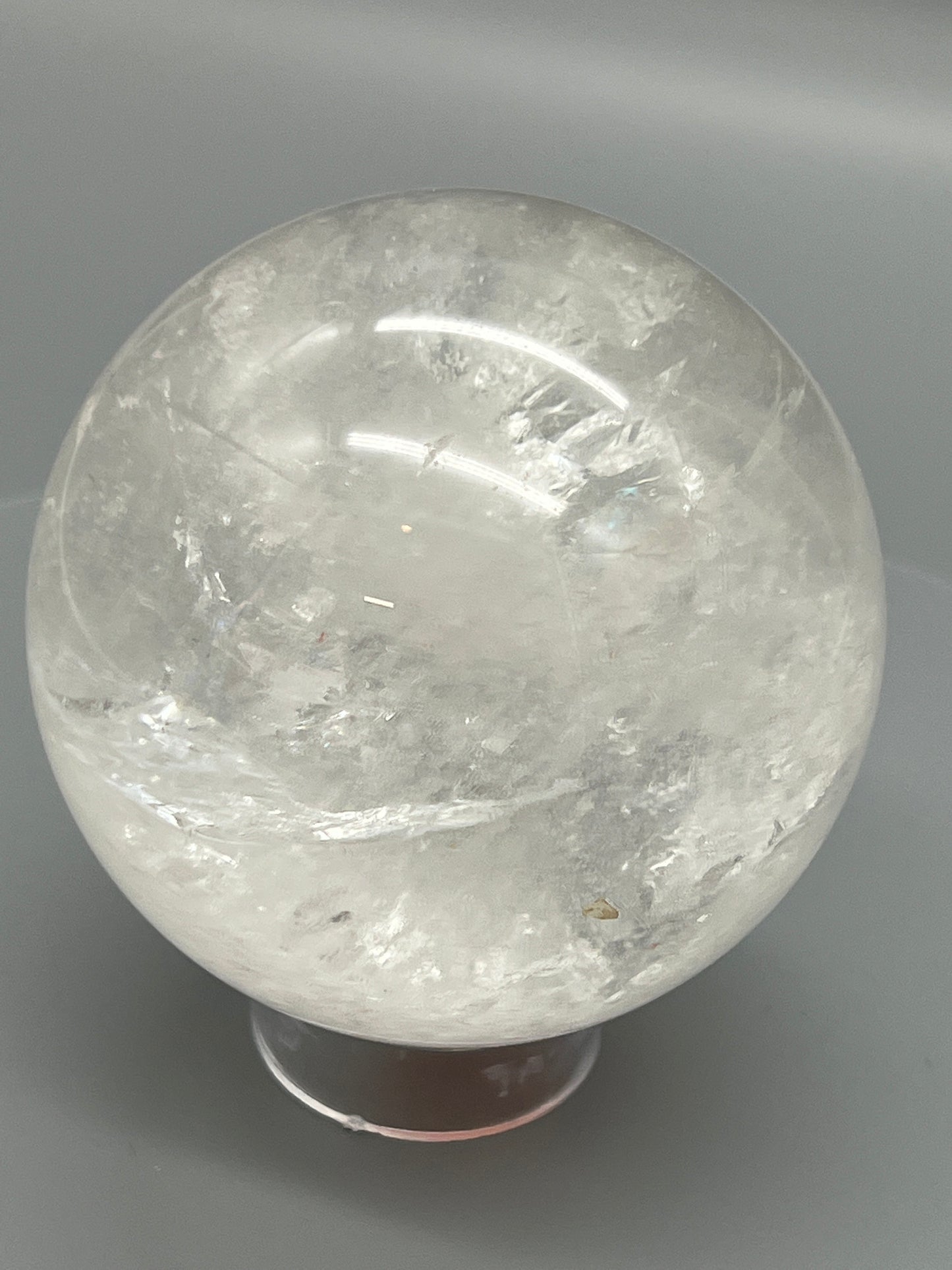 High quality Clear Quartz Crystal Sphere with rainbows | Natural clear Rainbow Quartz Crystal Sphere crystal healing