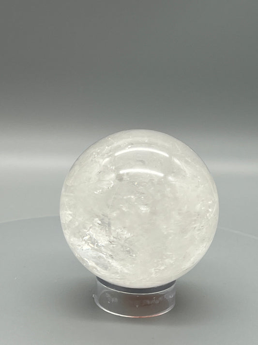 AAA grade Natural Clear Quartz Crystal Sphere | Clear Quartz Sphere | Clear Quartz Ball - 2.5 inches diameter