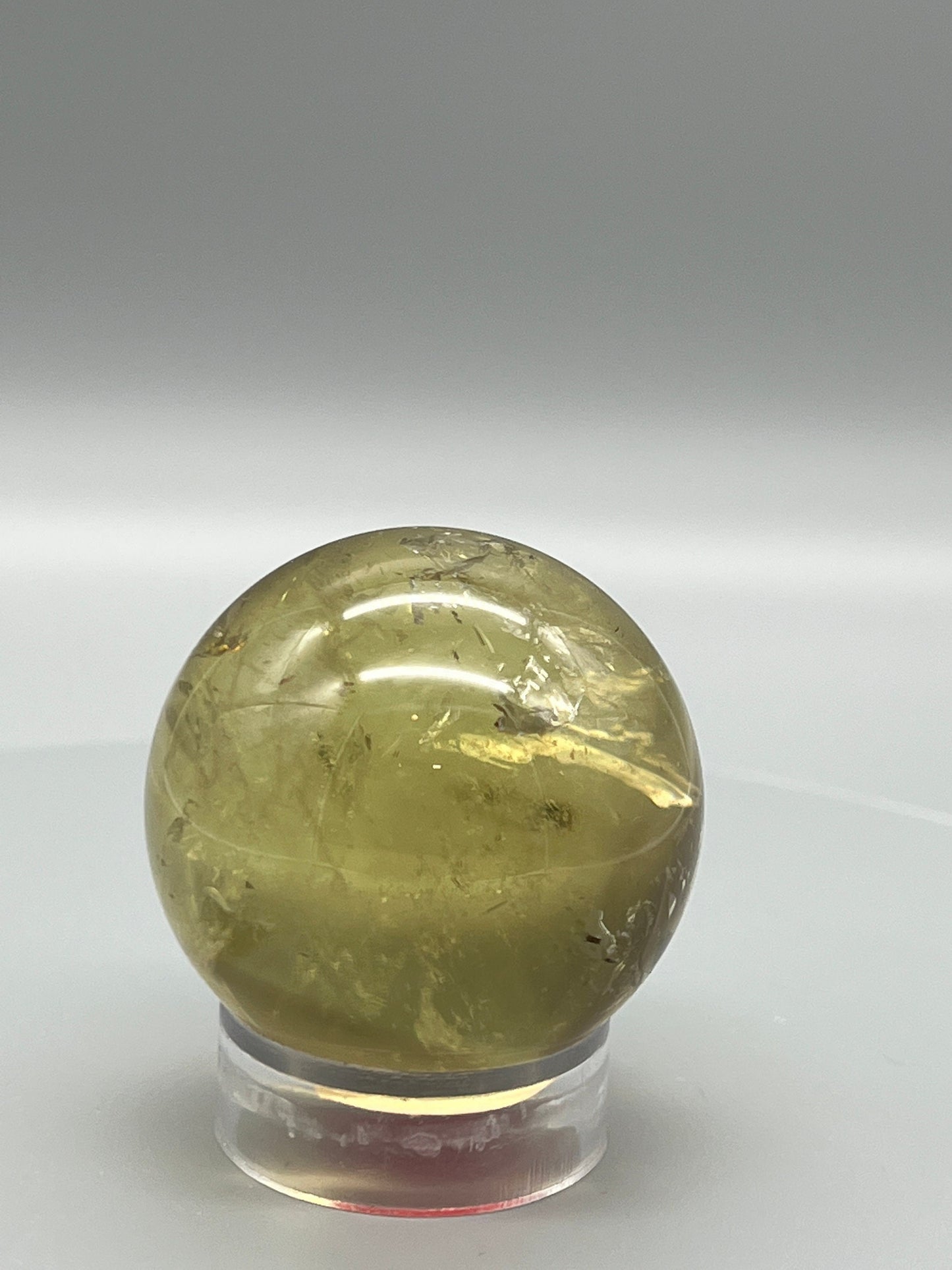 AAA Grade Natural Citrine Sphere with rainbows - Medium size - 123 grams