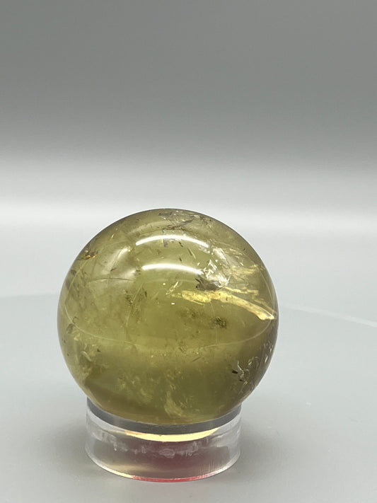 AAA Grade Natural Citrine Sphere with rainbows - Medium size - 123 grams