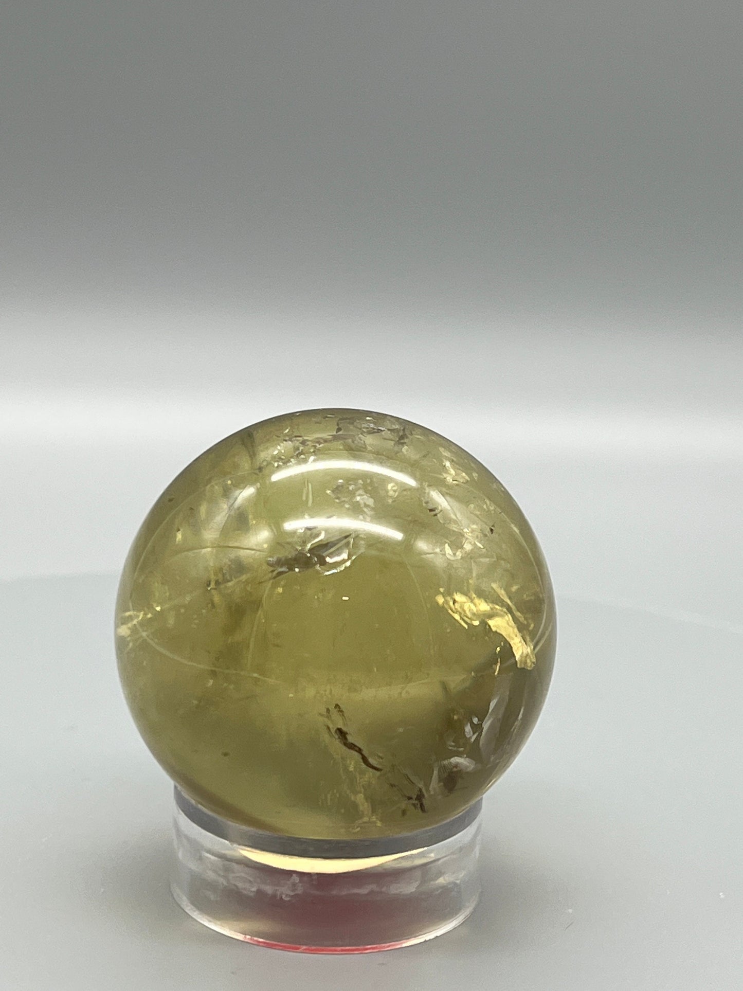 AAA Grade Natural Citrine Sphere with rainbows - Medium size - 123 grams