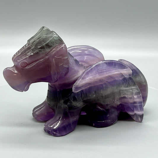 Fluorite Dragon Carving | Rainbow Fluorite Dragon |Dragon Carving