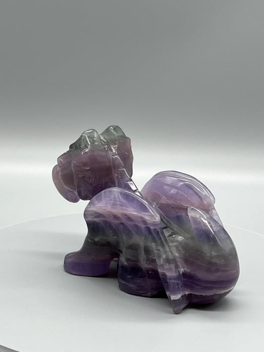 Fluorite Dragon Carving | Rainbow Fluorite Dragon |Dragon Carving