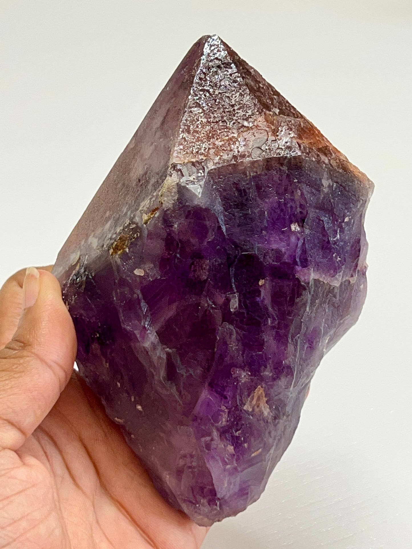 Thunder Bay Amethyst Point from Canada, Hematite Coated Amethyst Point, Hematite coated Amethyst wand