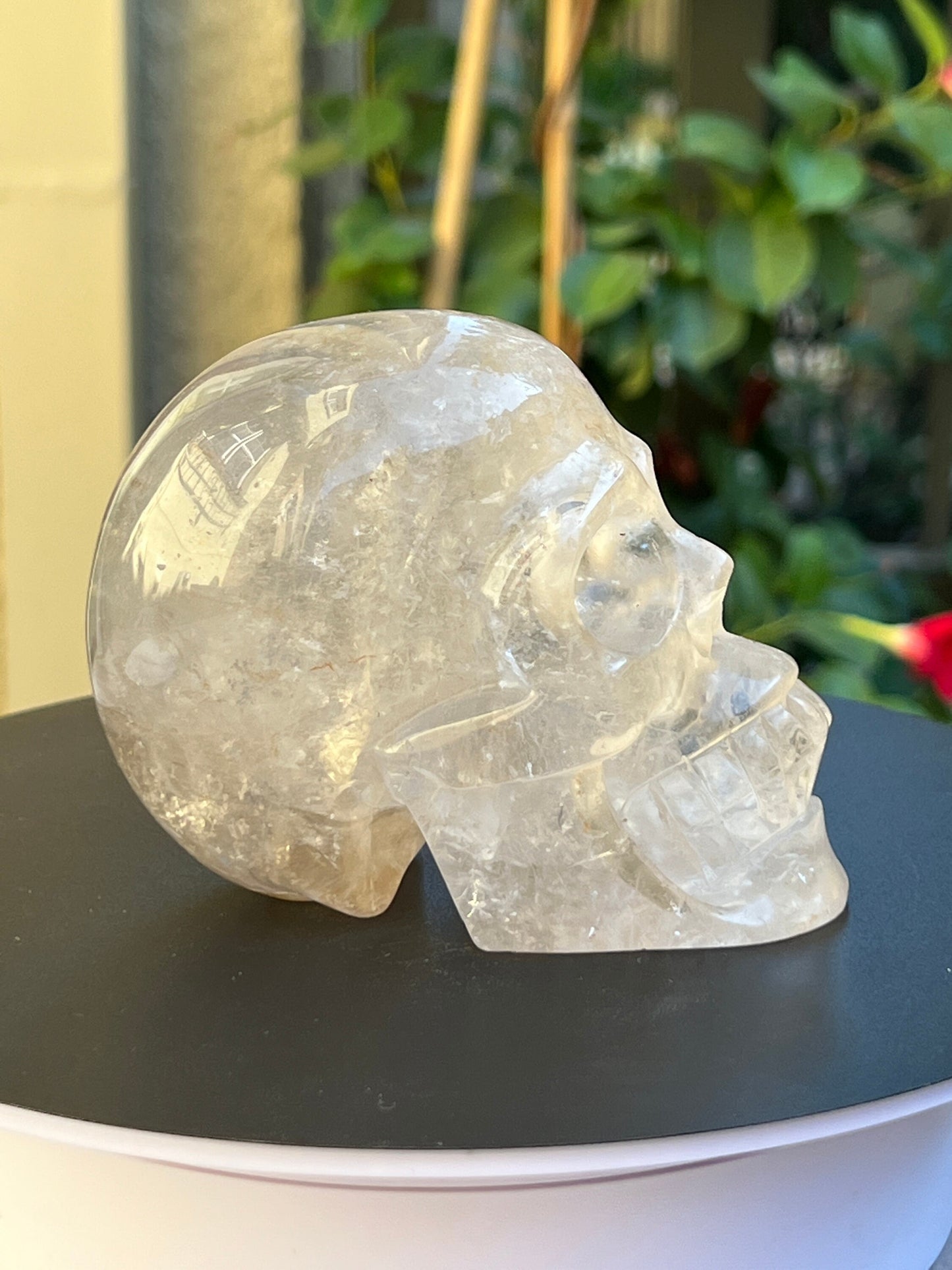 Beautiful high quality clear quartz skull