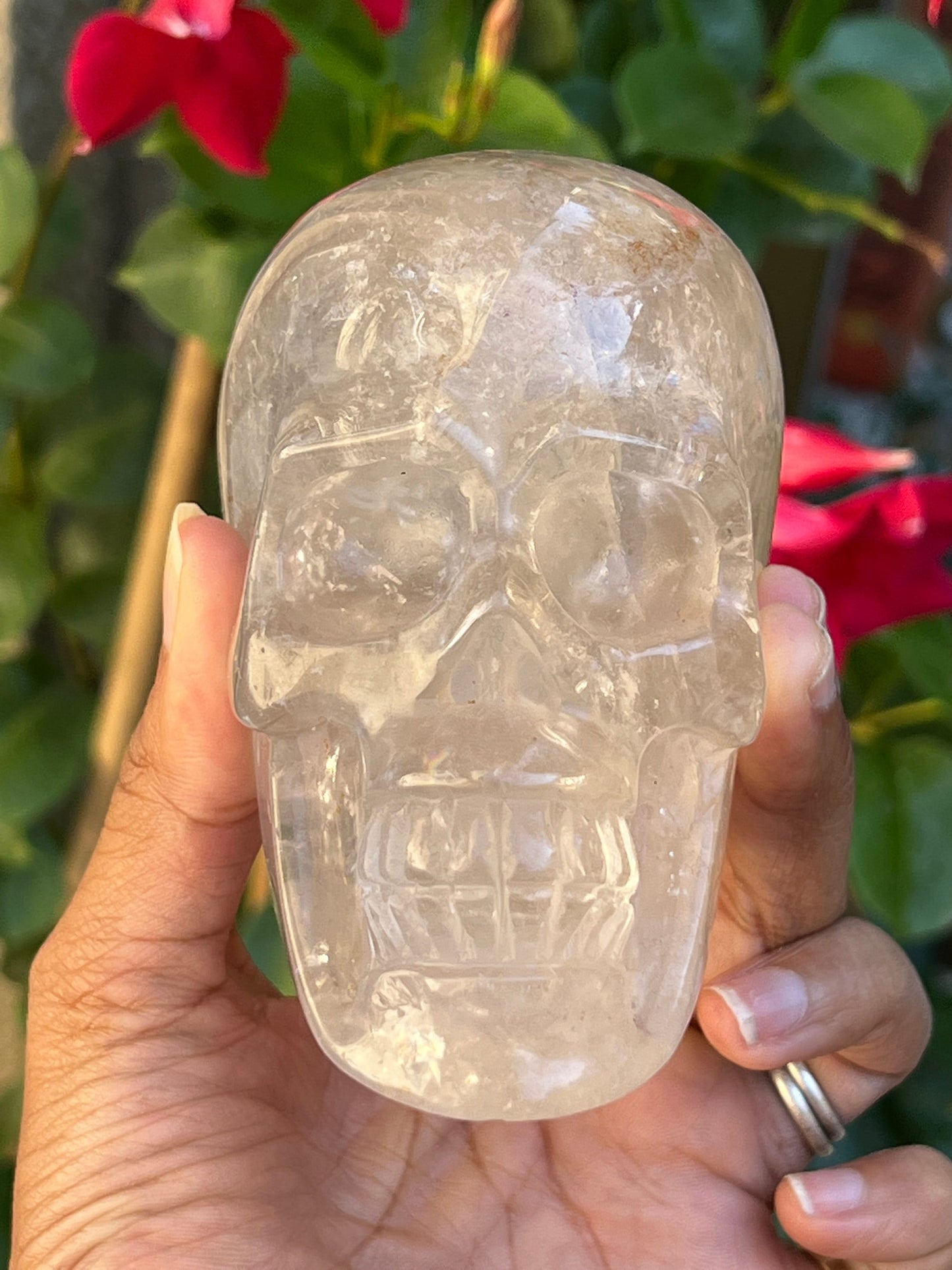 Beautiful high quality clear quartz skull