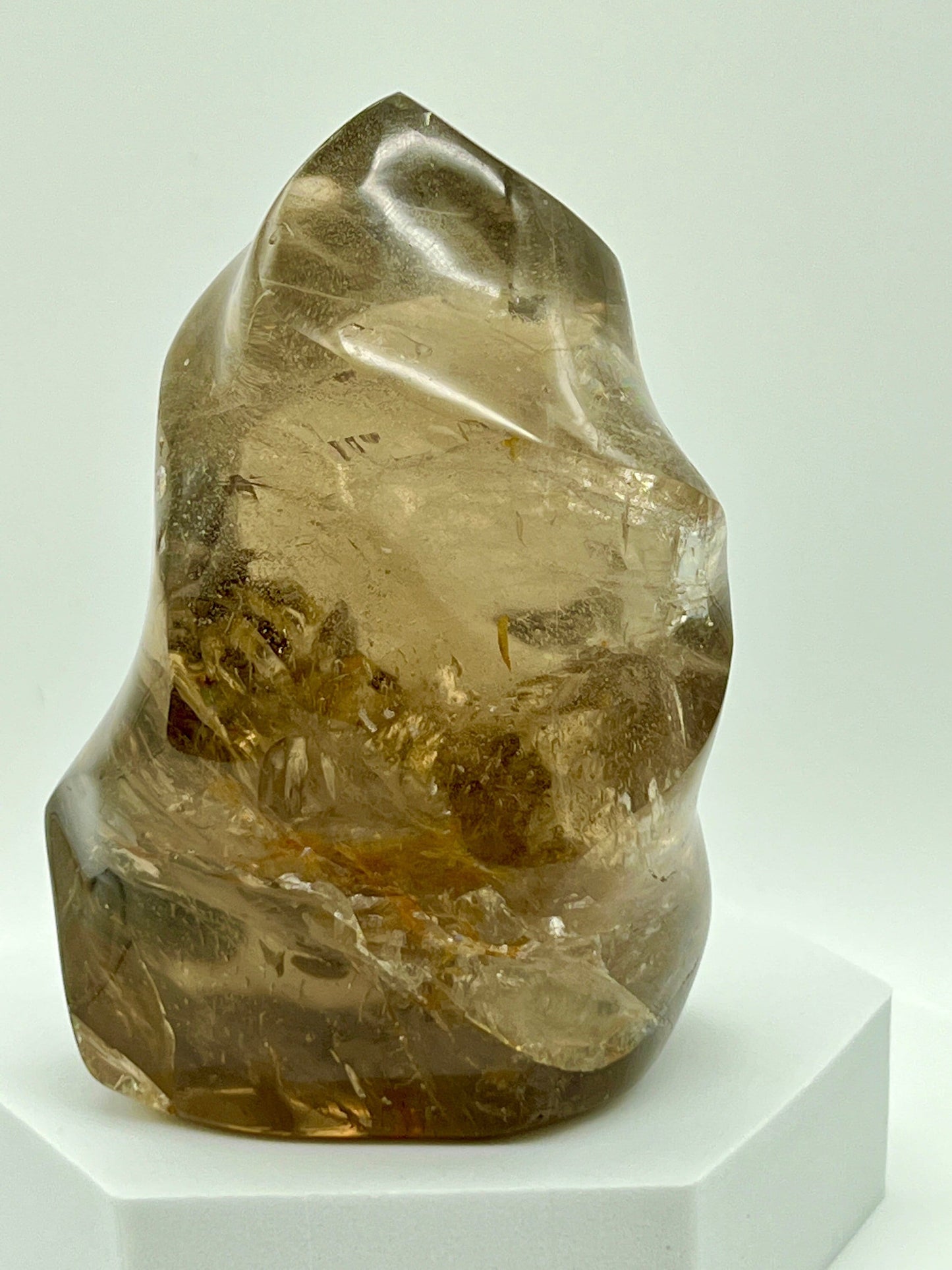 Polished Large Smoky Quartz Flame